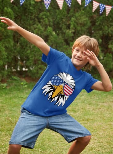 Image of BesserBay Unisex Kids July 4th Amarican Flag Top Patriotic Funny T-Shirt 6-14 Years