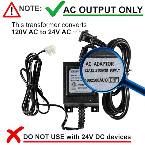HQRP Transformer AC 120V to AC 24V 2.5A 60W Rainproof Power Supply Converter Compatible with Swimming Pool Light, Water Pump, Outdoor Light, Spotlights, Adapter 120v-to-24vac Replacement, ETL Listed by HQRP - Image 2