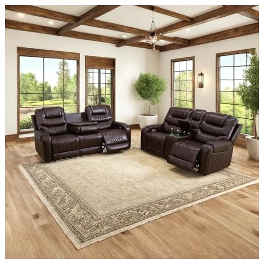 Power Reclining Sofa Set with USB Ports