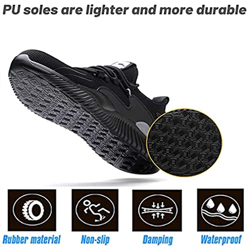 Veiligheidsschoenen heren dames werkschoenen met stalen neus lichte werkveiligheidsschoenen ademende Antislip sportieve… - Image 5