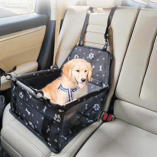 Ioensy Assento de carro para cachorro, assento elevatório para carro, dobrado, alças ajustáveis, com
