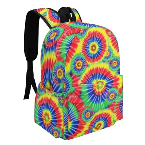 Fashion Colorful Tie Dye Backpack for Women, Adults Multi-functional Bag with Breathable Shoulder Strap, Reusable Large Capacity Travel Daypack2