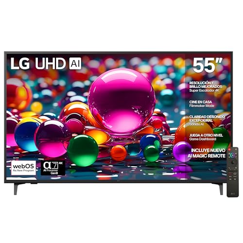 La mejor selección de tv samsung 55 Top 5. 42 LG Pantalla 55 Pulgadas UHD AI UA7550 4K Smart TV 2025 55UA7550PSA | Sistema Operativo webOS | Identificación de Voz AI | HGIG Mode Channels | Sport Alert | HDR10 | Control Magic...