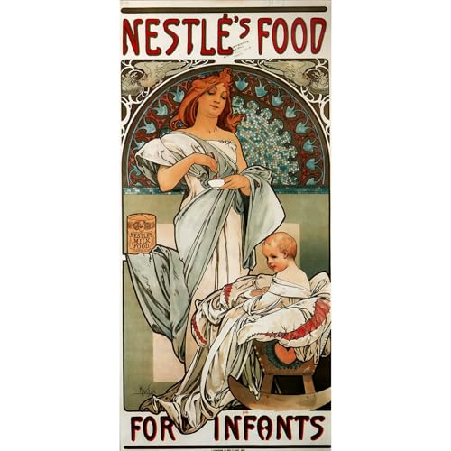 Impression giclée Nestlé par Alphonse Mucha poster mural 61 x 45,7 cm