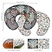 Winmany 2 Pack Baby Nursing Pillow Cover Newborn U-Shaped Breastfeeding Pillowcase Cushion Cover Stretchy Replaceable Forest&Floral Pillow Cover Slipcover 22.5x20