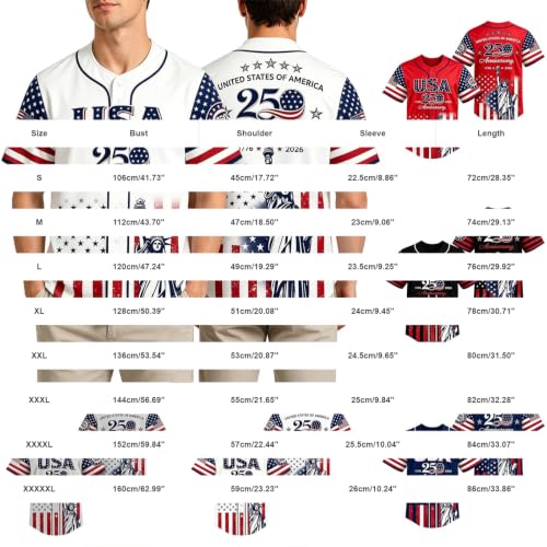Camiseta de béisbol patriótica Estados Unidos 250 aniversario con estampado de Estatua de la Libertad, camisa con botones, polo transpirable de manga corta miniatura 3
