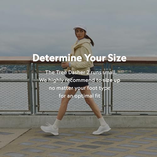 Allbirds Women's Tree Dasher 2, Active Running & Walking Sneakers - Blizzard, Thunder Red (Natural White Sole) - 5.5 Medium