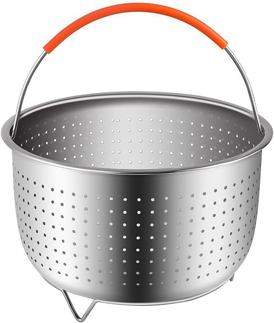 Angju Stainless Steel Steam Basket, 304 Stainless Steel Rice Cooker Steam Pot Pressure Cooker Anti-Scald Steamer, Used for Steaming Vegetables and Fruit Eggs Cleaning Basket
