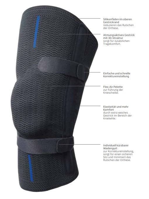 Thuasne Genu FS - Rodillera con flex-air Pelotte (derecha o izquierda, talla M)