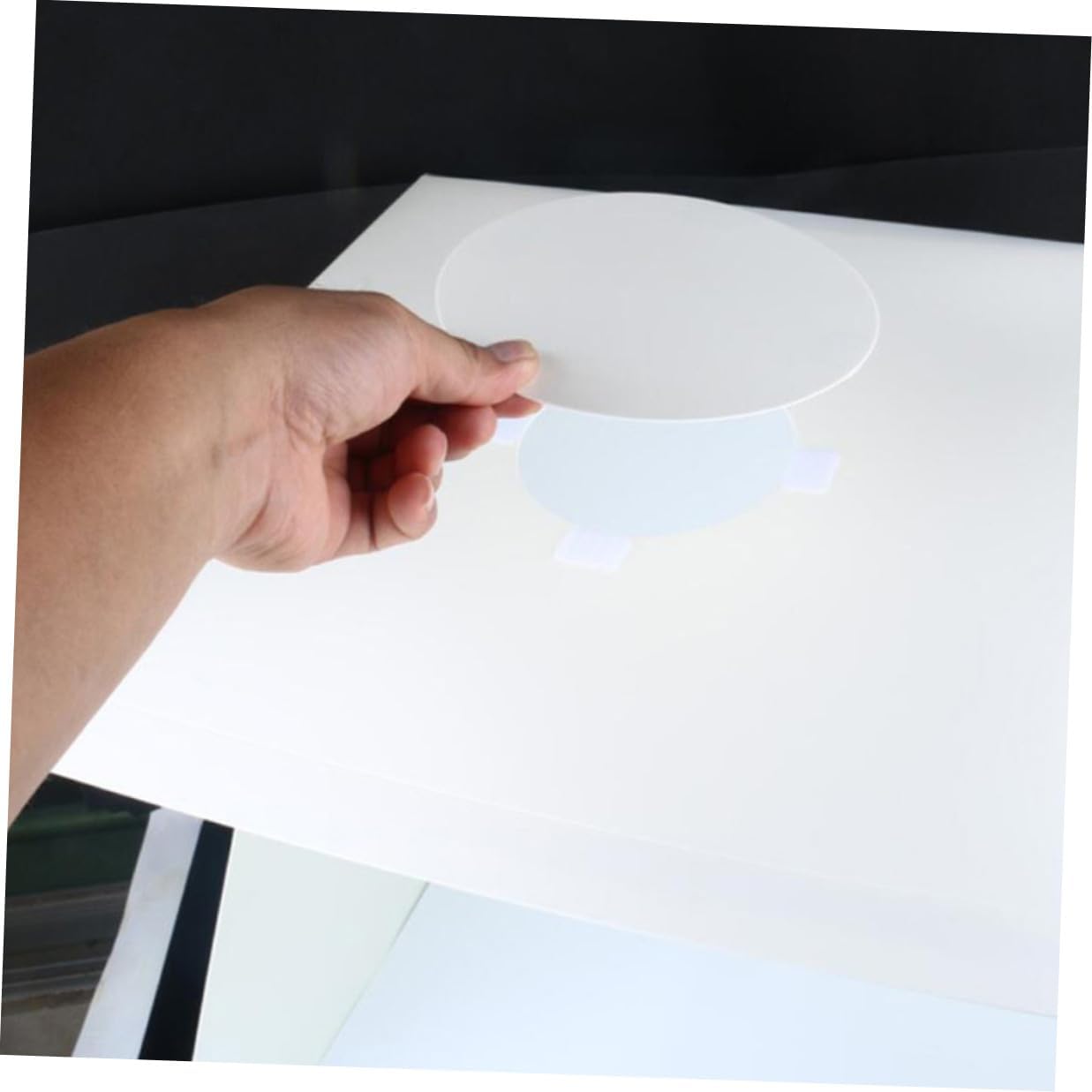 Folding Photography Light Box 40cm Small Portable LED Shooting Tent with Dual Light Strips and Two Color Backdrops for Product Photo Studio