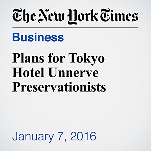 Plans for Tokyo Hotel Unnerve Preservationists cover art