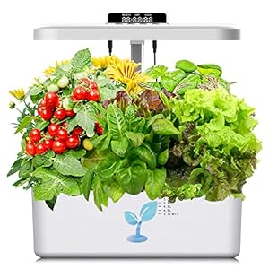Indoor Herb Garden Hydroponics Growing System with Grow Lights,12Pods Plant Growing Kit with Growth Diary,Mute Fan and…