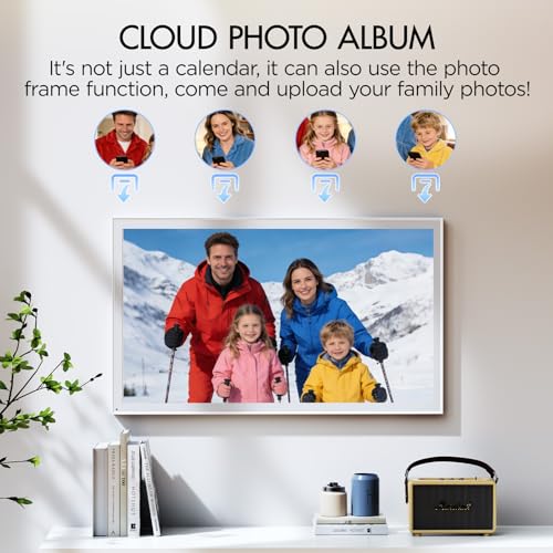 Image of LOOFII 27 Inch Smart Digital Calendar - 1920x1080 Full HD Touchscreen Calendar & Family Planner with Chore Chart & Meal Planner, Wall-Mountable