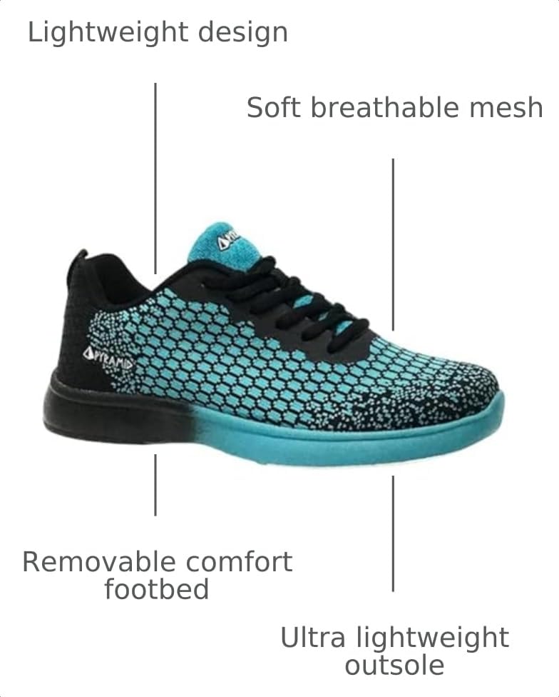 Image of Pyramid Women's Path Lite Seamless Mesh Bowling Shoes - Lightweight Seamless Design, Athletic Fit, Breathable Knit Upper, Universal Slide Soles