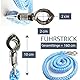 Führstrick mit Panikhaken | für Pferde, Ponys, Shetty, Esel | Anbindestrick in vielen stylischen Designs |Länge 1,60 m (Hellblau)