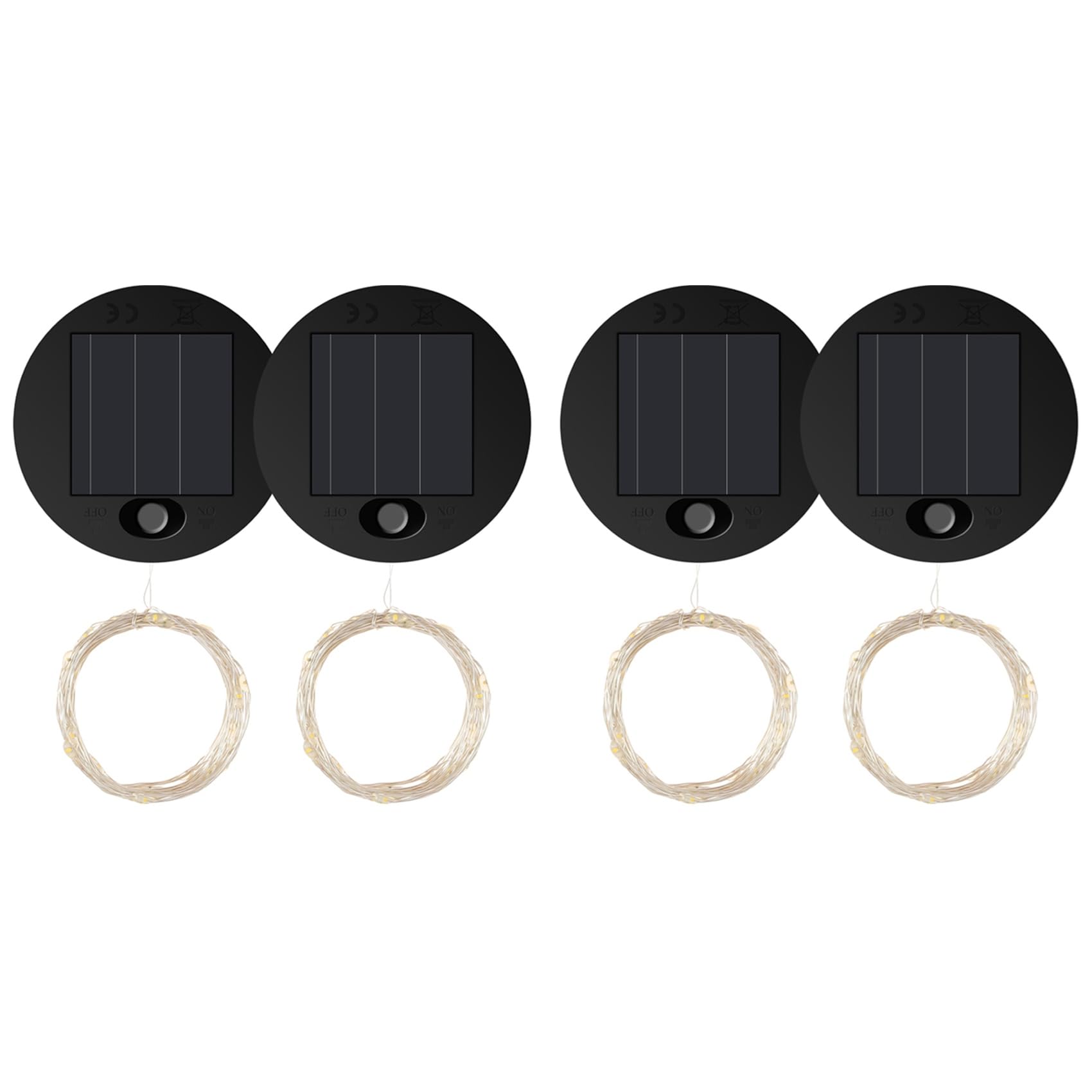 Hndhbfgrt 4Pcs Solar Light Replacement Top LED Solar Panel Lantern Lid for Outdoor Hanging Lanterns IP65 Waterproof
