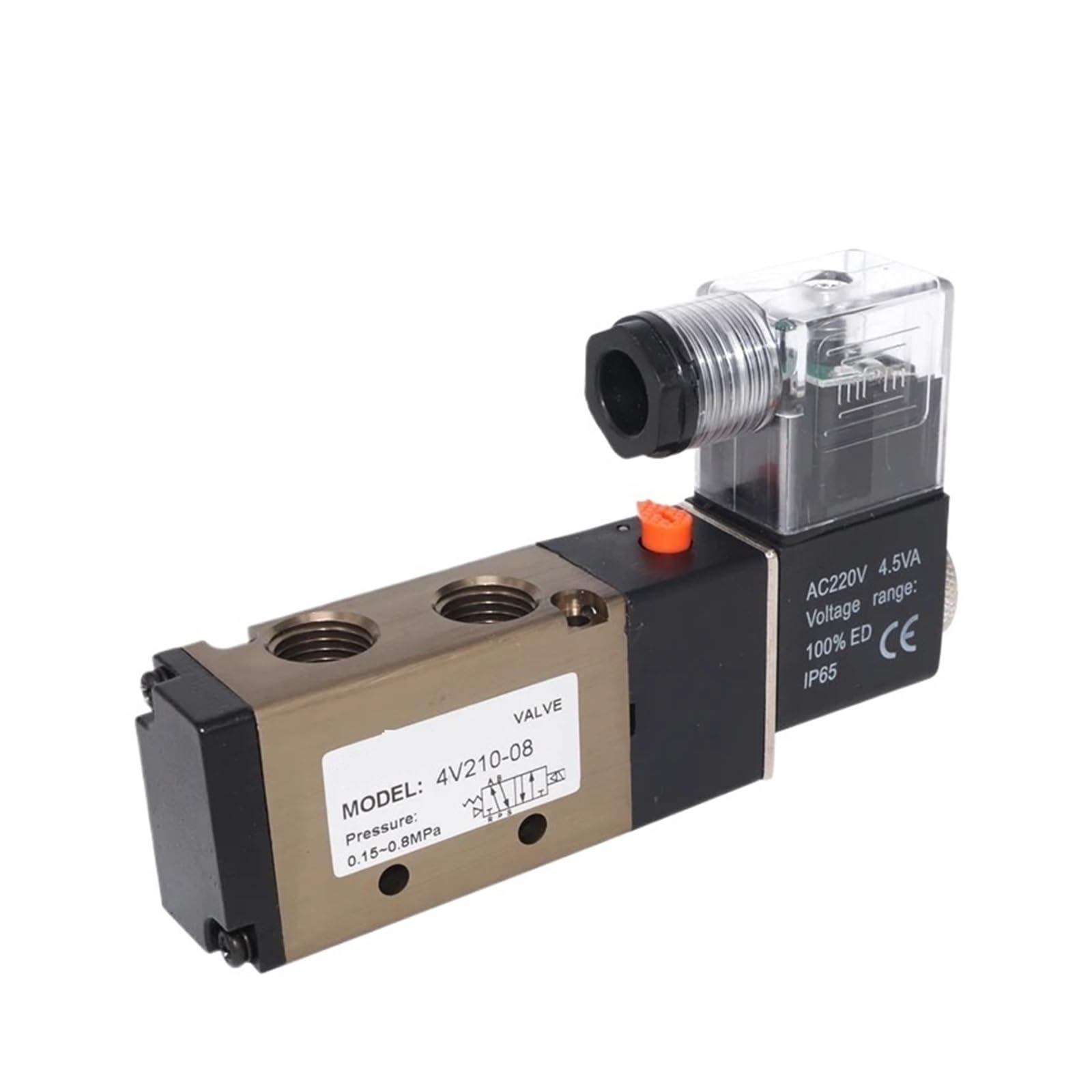 Électrovanne 4V210-08 à 5 ports et 2 positions pour une commutation rapide des circuits de gaz
