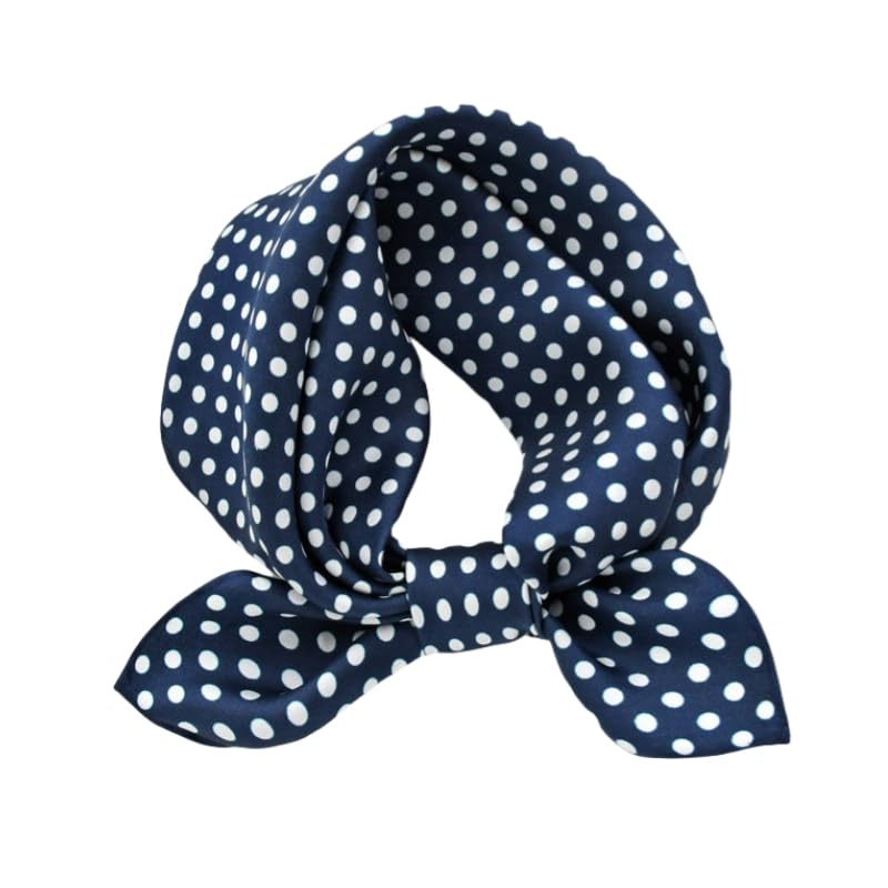 Foulard pour le cou femme en soie fluide anti-irritation marine