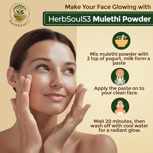Image of Pure Natural Mulethi Powder 250gm - Drinkable Licorice Root Churna | Yashtimadhu Ayurvedic Powder for Glowing Skin, Pigmentation, Hair, Throat, Cough Relief & Immunity Support