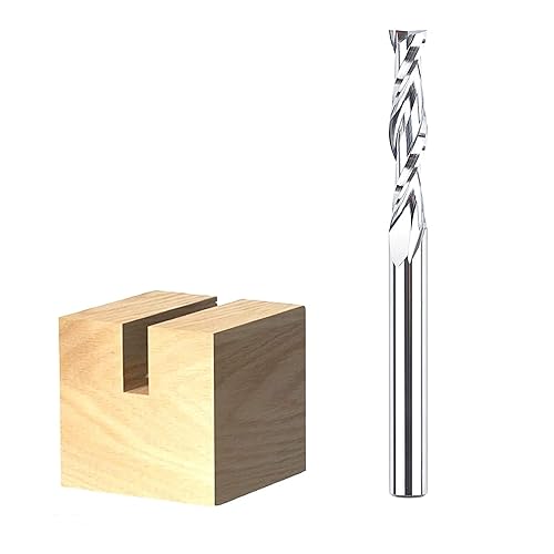 Sinoprotools Brocas de enrutador CNC en espiral con vástago UpCut de 14 pulgadas carburo sólido de 3-12 pulgadas corte en espiral extra largo