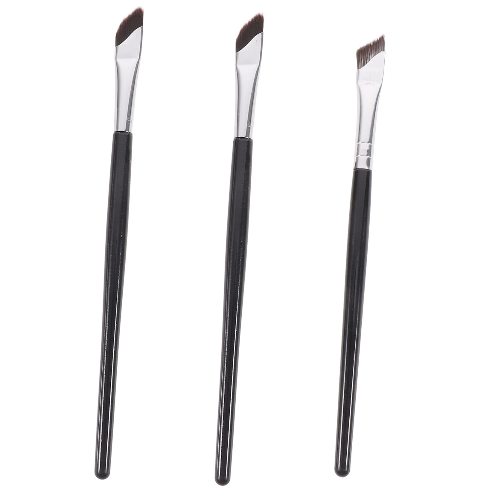 Ipetboom Professional Makeup Tools 3pcs Eyeliner Brush Set Angled for Precise Application