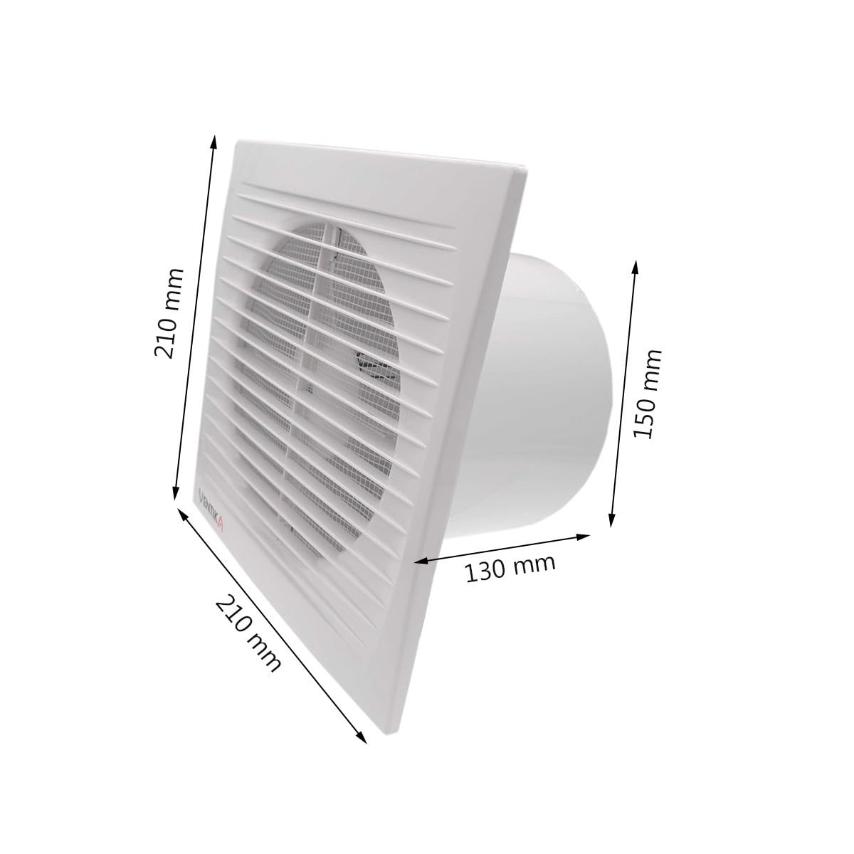 Set di 3 estrattori d'aria standard Ø150 mm con zanzariera 292 m3/h 24 W
