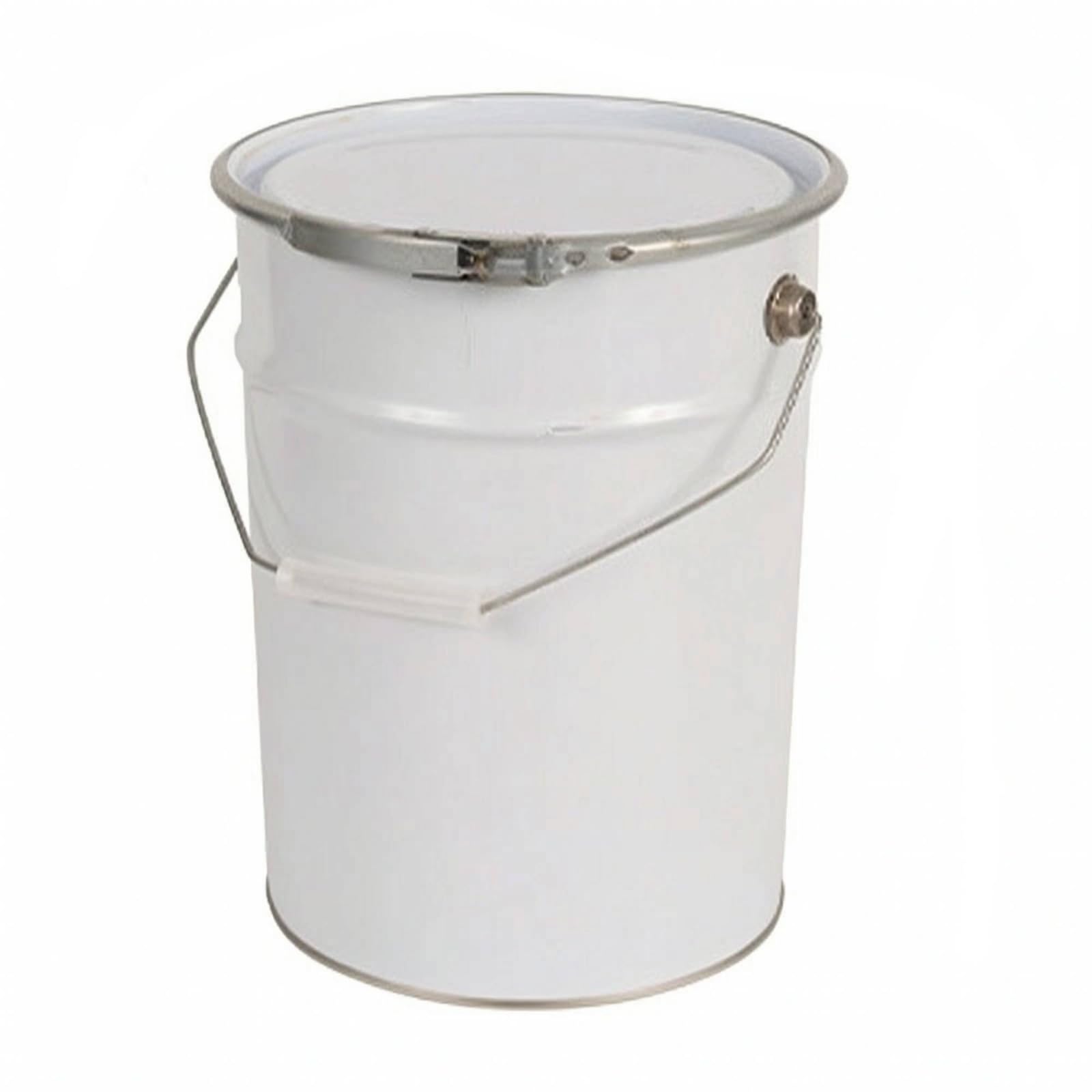 Baoblaze Seau à Échantillons Poignée Fer- Seau Métallique Cvercle à Clip Pratique Récipient Bague Serrage pr Laborantins, vriers, 10L