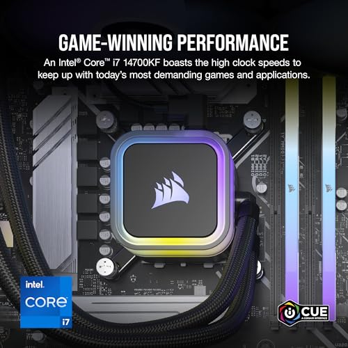 Image of Corsair Vengeance i7500 Series Gaming PC - Liquid Cooled Intel Core i7 14700KF CPU - NVIDIA GeForce RTX 4070Ti GPU - 32GB Vengeance RGB DDR5 Memory - 1TB M.2 SSD - Black