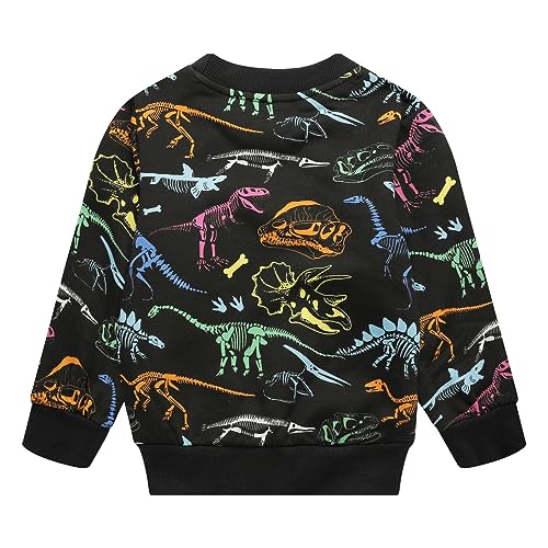 Image of Popshion Toddler Boys Sweatshirt Cotton Lightweight Kids Winter Warm Sweater Crewneck Pullover Tops