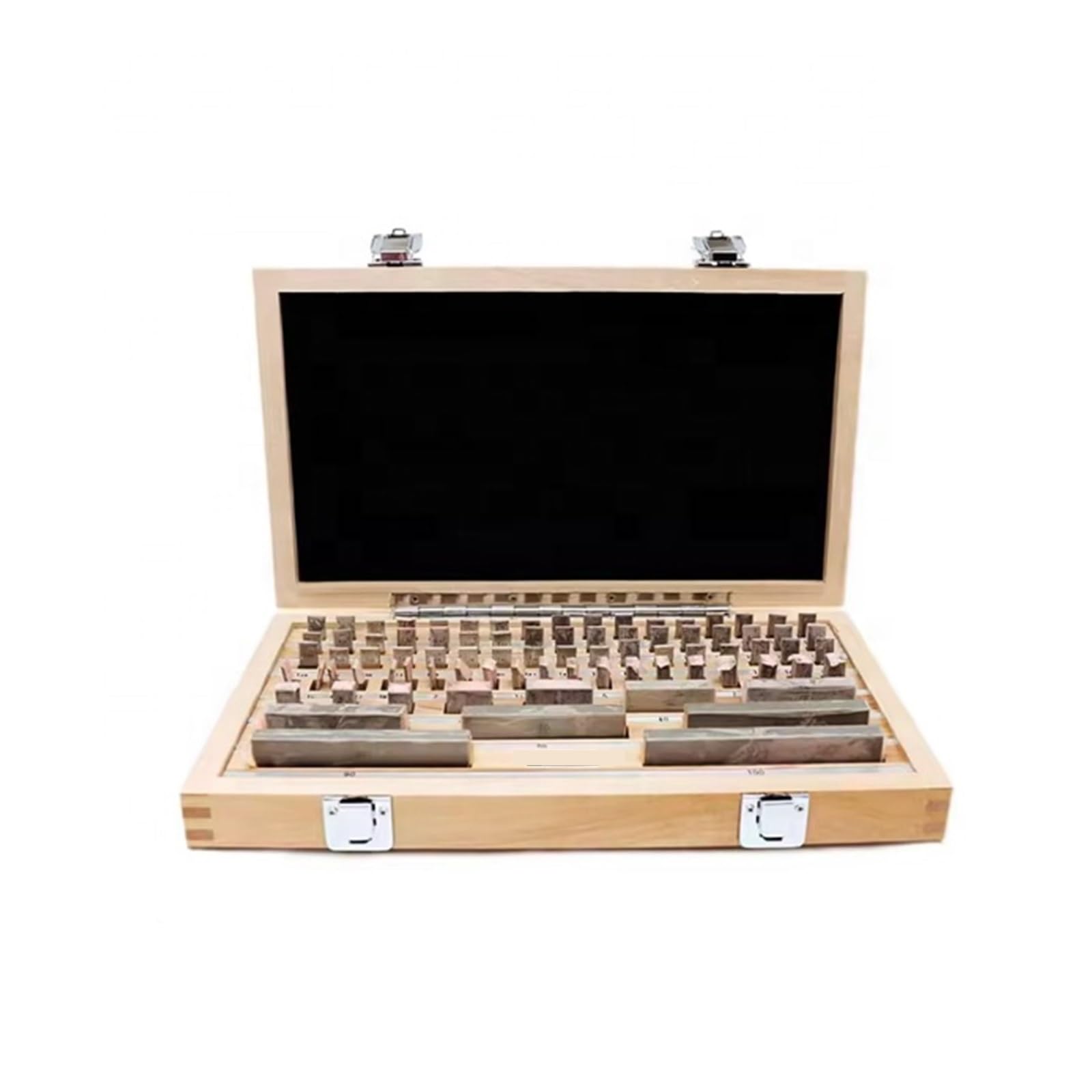 Mthckxjbsuz 38Pcs Gauge Block, Steel Measuring Block Length Measurement Standard Part Set(38Pcs)