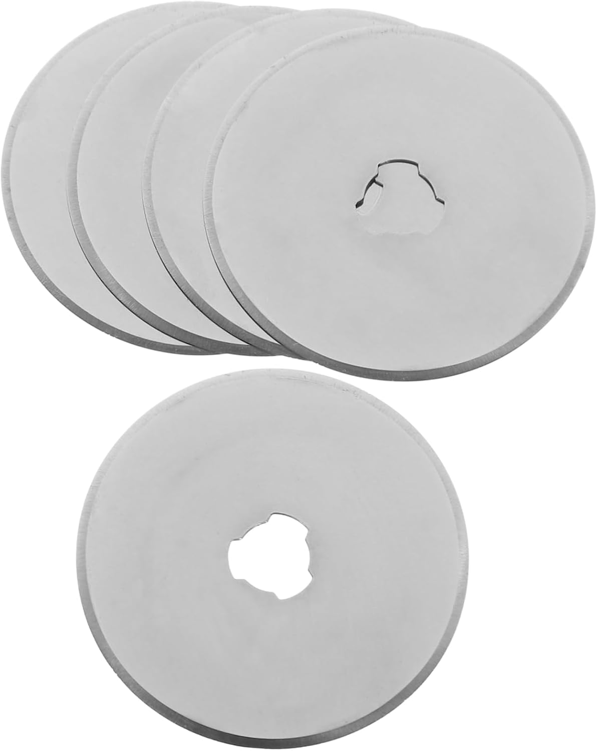 BEBEMOKO 5pcs Stainless Steel Rotary Cutter Blades for Fabric Quilting Replacement Blades Trimmer Refill Multi-Functional Cutting Tool