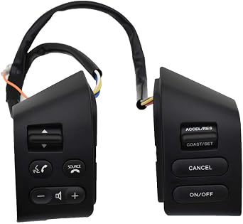 Steering Wheel Control Multi-Function Button Steering Wheel Cruise Control Audio Volume Switch Button/Fit for NIS.san LIVINA 2007-2010 TIIDA 2005-2008 Classic Sylphy 2005-2019 Switch Button Car Acces