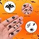 Lyreh 210stk Halloween-Mini-Insekten aus Kunstharz, Miniatur-Fledermäuse Schlangen und Spinnen Kleine Kreaturen für Bastelarbeiten Feengärten Mikro-Landschaftsgestaltung und Partydekoration (Schwarz)