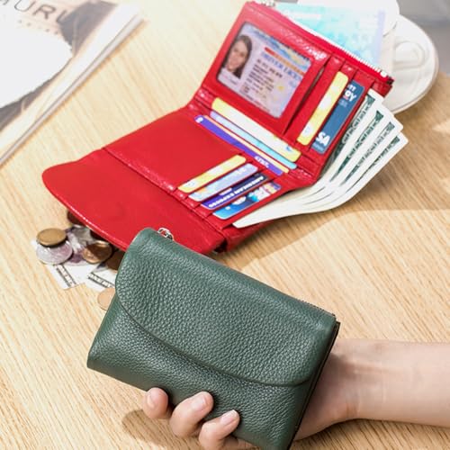 Unisex Pebble Leather Wallet, Joyfullygo Wallets, Rfid Blocking Soft Touch Compact Clutch for Women, Bifold Pocket Purse (mixed colors-B)4