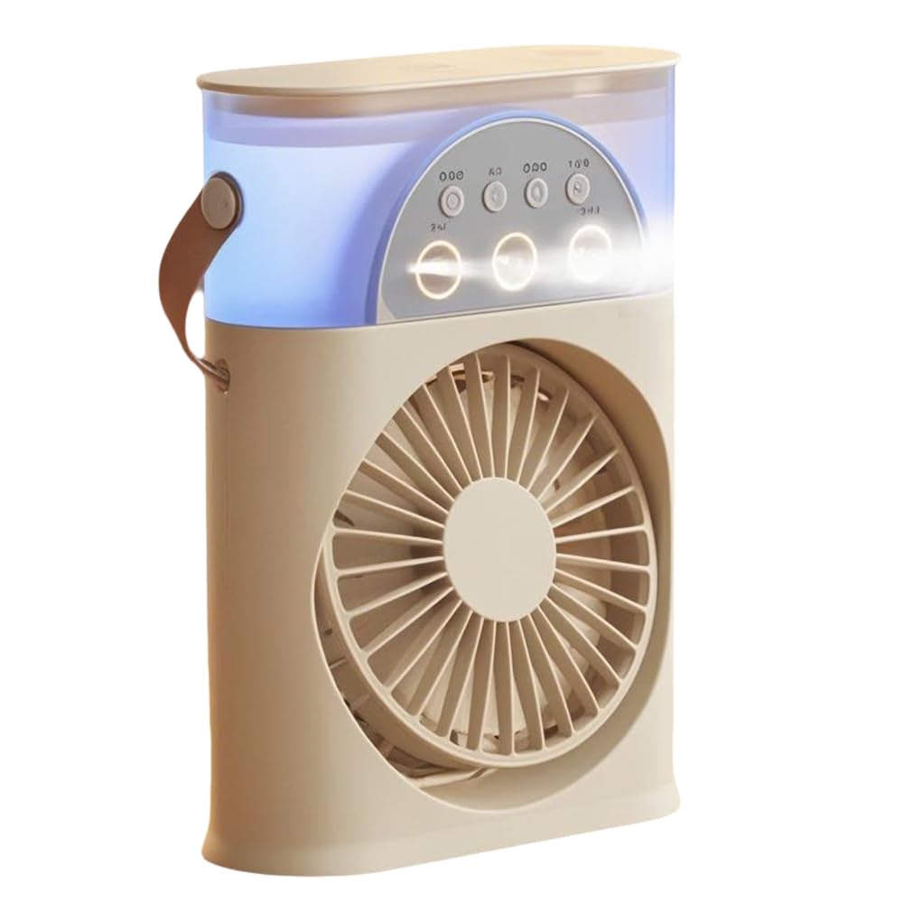 Pequeño aire acondicionado con ventilador de 3 orificios y sistema de refrigeración por agua