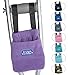 Universal 2-Pocket Crutch Pouch Bag Pocket (Purple)