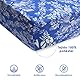 MERCURY TEXTIL Matratzenbezug mit Reißverschluss, pflegeleicht, strapazierfähig, weich und angenehm, 100 % Polyester, für Betten mit 135 cm, Blumenmuster