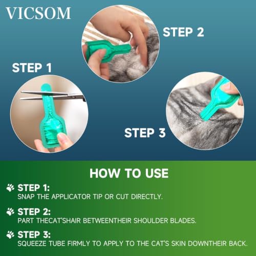 VICSOM Cat Flea Treatment, Flea and Tick Prevention for Cats, 6 Doses | Topical Flea Control Drops With 6-Month Protection Total, Waterproof After 24 Hours, For Cats And Kittens Over 8 Weeks - Image 6
