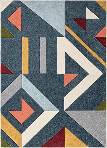Image of Modern Handmade Woolen Carpet for Living Room Bedroom and Hall Size 6 x 9 Feet Color Multi