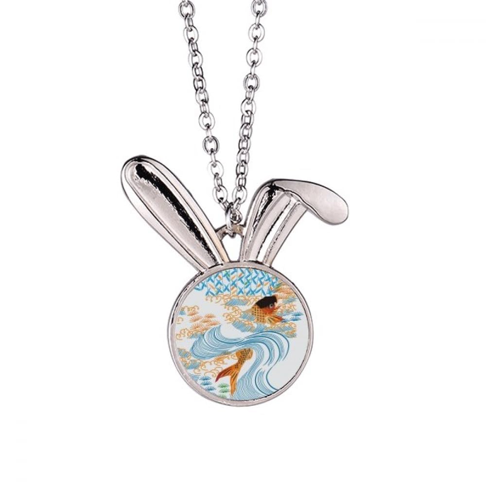 Collier lapin de culture japonaise au design ciselé haut de gamme - 5