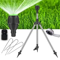 LIBRNTY Arroseur Sur Trépied Télescopique En Laiton 360° – Arroseur Rotatif Oscillant Pour Grand Jardin, Pelouse Et Cour
