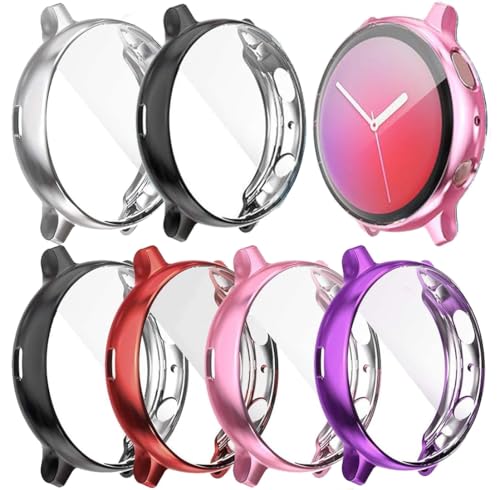 Compatible with Samsung Galaxy Watch Active 2 Case 40mm SM-R830 Flexible TPU Protective Case Protector Cover (Palted-6colors,Cover the Screen)
