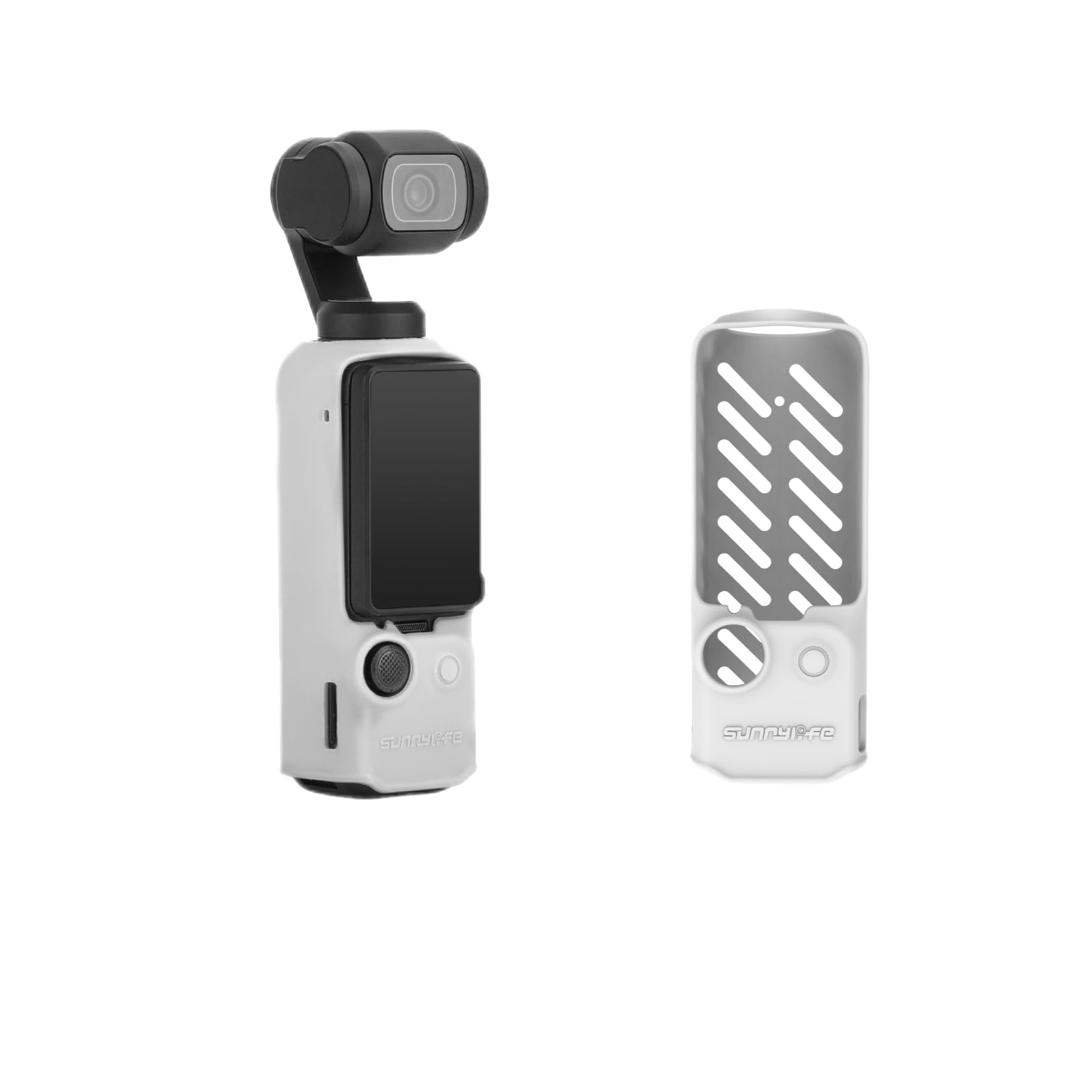 HooshionSilicone Case for DJI Osmo Pocket 3, Waterproof Silicone Protective Case Compatible with DJI Osmo Pocket 3 Silicone Protective Cover Protector Accessories -White