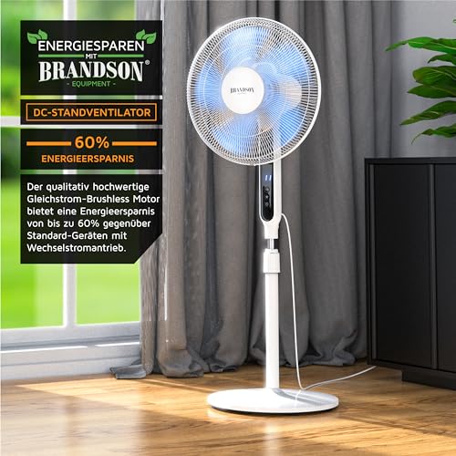 Brandson Standventilator DC – Energiesparender Ventilator mit Fernbedienung