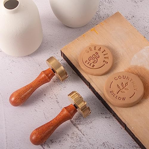 Pottery Signature Stamps - Custom Brass Pottery Stamp - Logo Stamp Gift for Potters - Custom Clay Signature - Personalized Ceramic Stamp