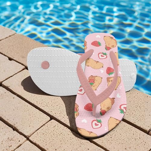 Girl's Flip Flops Kid's Non-Slip Sole Quick Drying Beach Slippers Slide Sandals Pink Straps3