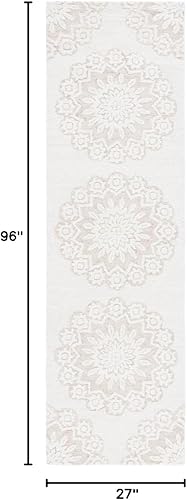 Miniatura 32 de SAFAVIEH Blossom Collection BLM108B - Alfombra cuadrada de lana de primera calidad, hecha a mano, 10 pies, color marfil/beige