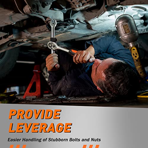 Quickwolf Wrench Extender Tool, Alloy Steel Universal Wrench Extender, Wrench Extender Tool Bar For Handling Stubborn Screws, Wrench Extention With 1/2 Inch Or 21Mm Drive For Mechanics Garage Repair… #TOP1