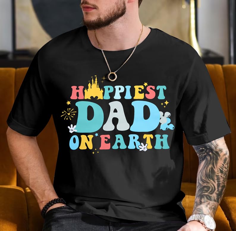 Mom and Dad Shirts Happiest Mama On Earth Shirt Matching Couple Outfit Magic Family Vacation Short Sleeve Tee2