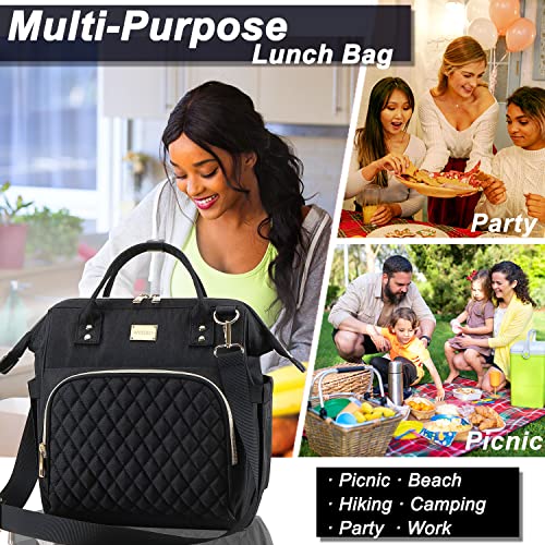 Weitars Lunch Bag For Women Cute Lunch Bag For Work,Insulated Lunch Box Lunch Purse Leakproof Wide-Open Lonchera Lunchbag Lunch Tote With Pockets And Adjustable Strap For Office Picnic Beach #TOP6